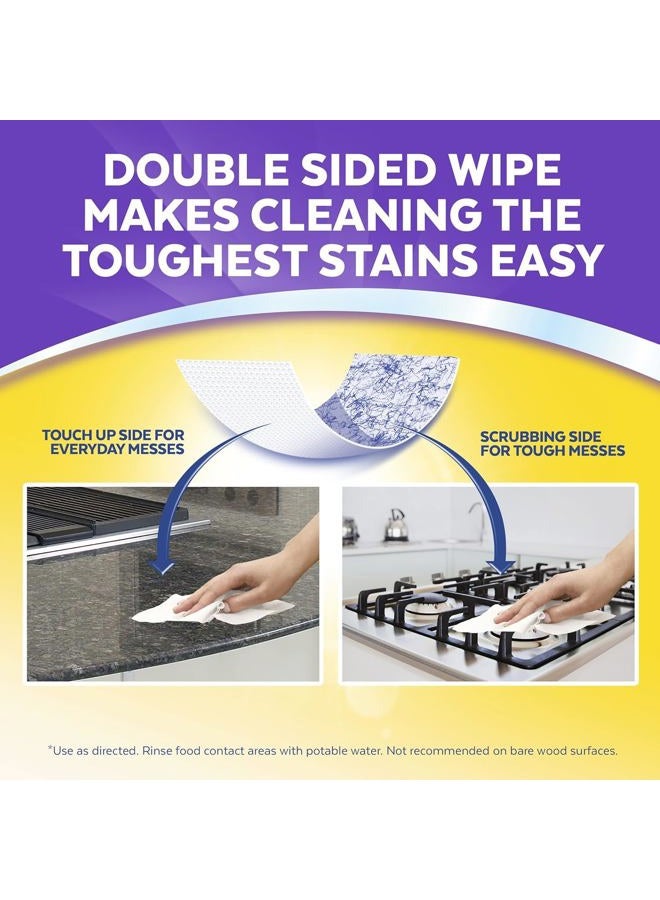 Lysol Dual Action Disinfectant Wipes, Multi-Surface Antibacterial Scrubbing Wipes, For Disinfecting and Cleaning, Citrus Scent, 75ct (Pack of 4), Packaging May Vary - Image 5