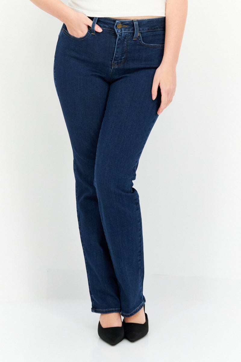 NYDJ Women Regular Fit Dark Wash Stretchable Jeans, Navy - Image 1