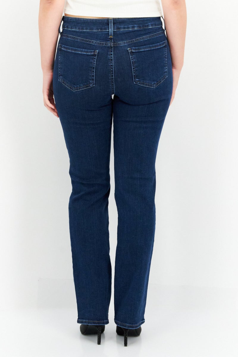NYDJ Women Regular Fit Dark Wash Stretchable Jeans, Navy - Image 4