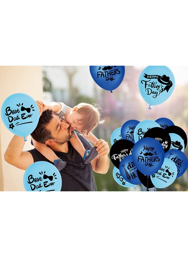 CupaPlay 50PCS Happy Father's Day Party Decorations Latex Balloons - Best Dad Ever Party Supplies Favors Wall Decor Balloon - Image 5