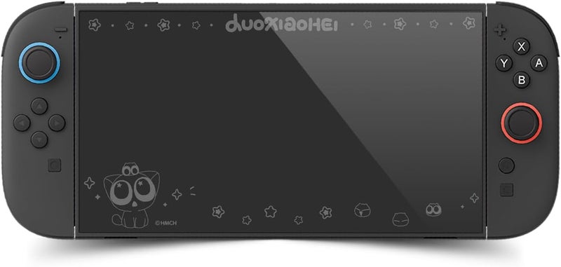 GeekShare حامي شاشة من الزجاج المقوى لجهاز Switch 2 بنمط مخفي - مصنوع من زجاج عالي الألومنيوم، يشتمل على إطار تحديد الموقع، ومقاومة للخدوش بدرجة 9H (مرئية عند إيقاف تشغيل الحامي) (عبوة واحدة) (سلسلة The Hei) - Image 1