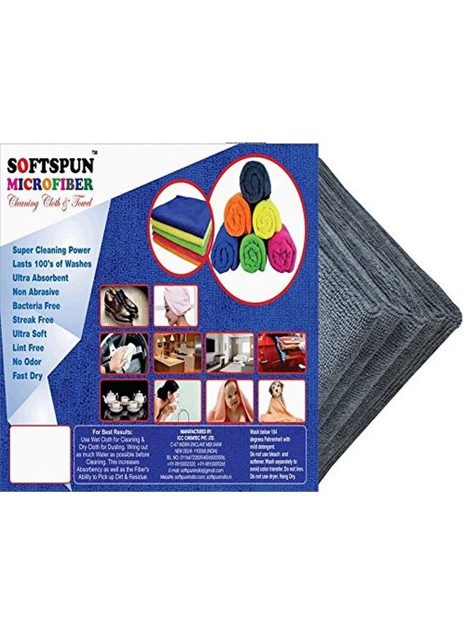 SOFTSPUN Microfiber Baby Hand & Face Wipes 30X30 Cms 5 Piece Towel Set 340 Gsm (Grey) Super Soft & Silky For Hand Face And Body Hypoallergenic Sensitive Skin Wipes & Washcloths. - Image 4