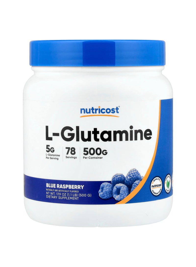 L-Glutamine, Blue Raspberry, 17.9 oz (500 g)