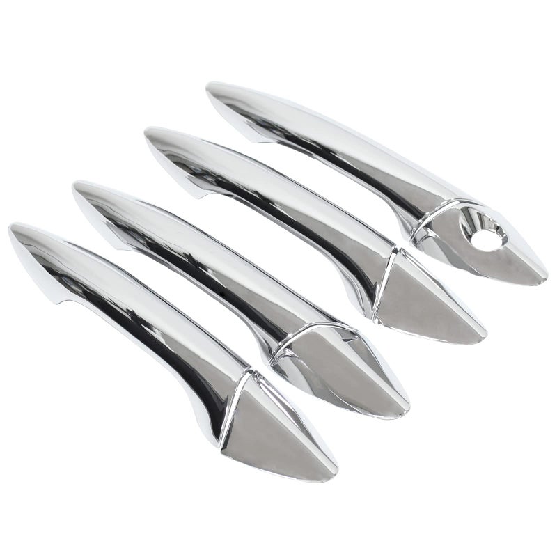 NewYall Chrome Exterior Door Handle Cover for Hyundai Elantra 20112016 Outer Front Rear Left Driver and Right Passenger Side Without Smart Keyhole
