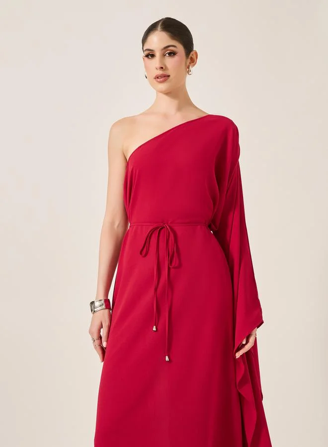 Styli Asymmetric Midi Dress