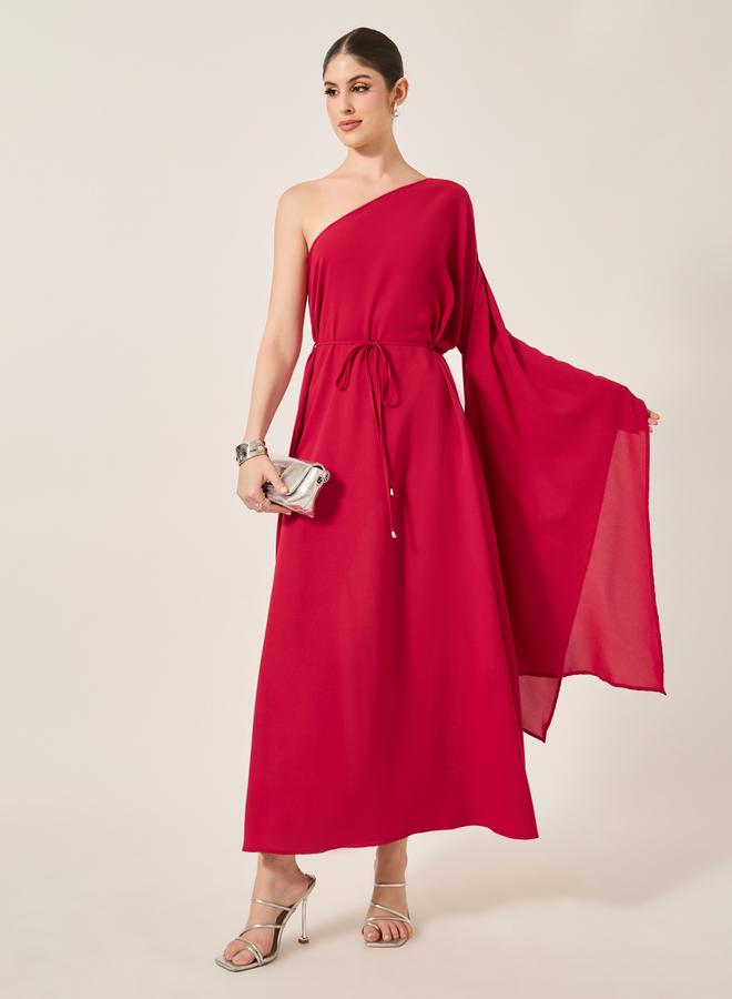 ستايلي فستان ميدي غير متماثل - Image 1