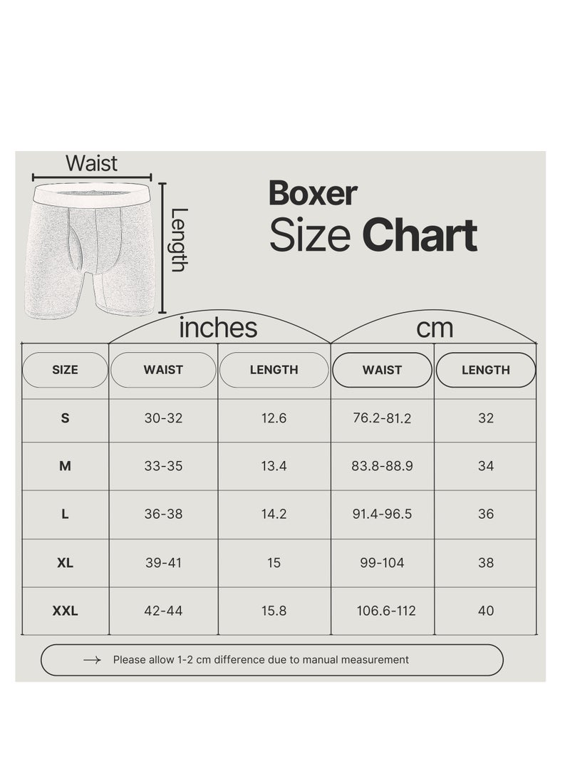 Selecta Now - Mens Boxer Shorts Soft Cotton Underwear Breathable Pack Of 3 Trunks Briefs Pouch Fly - Image 1