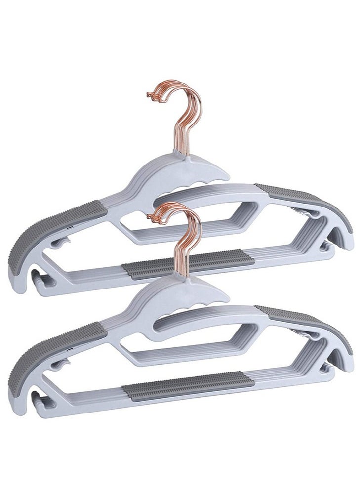 Perfii 20 Pack Heavy Duty Plastic Hangers, 0.2 Inches Thick, Non-Slip Design, 360° Swivel Hook, Ideal for Bedroom Closet, Shirts, Pants, and Coats, Space-Saving Organization  - Image 1