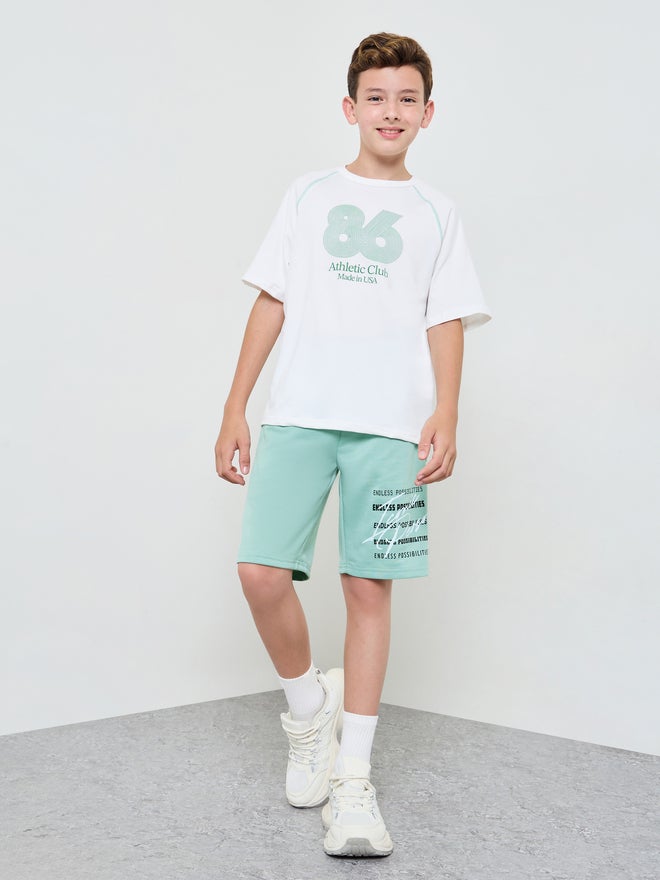 Styli Teen Boys Placement Print Shorts - Image 2