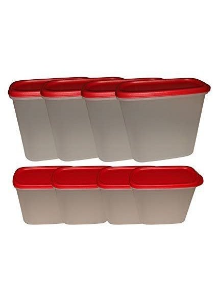 Tupperware Tupperware New Smart Saver Plastic Container Set, 1.7 litres, Set of 9, Multicolour  - Image 1