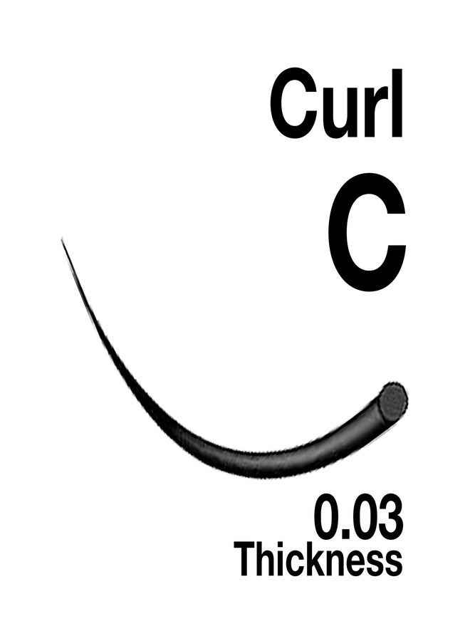 EMILYSTORES 0.03mm Thickness C Curl Eyelash Extension 8-14MM Mixed Fine Soft Light-Weight Volume Individual Lash For Easy Fan Eyelash Extensions (8-14MM Mixed) - Image 3