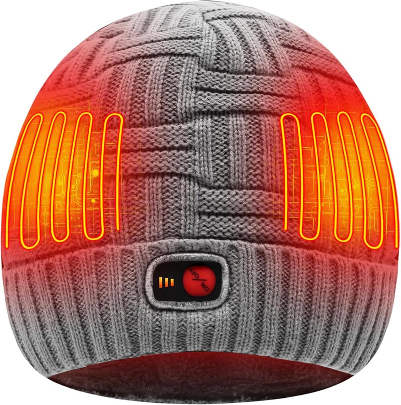 SVPRO Battery Heated Beanie Hat - Rechargeable Warm Winter Cap - Image 1