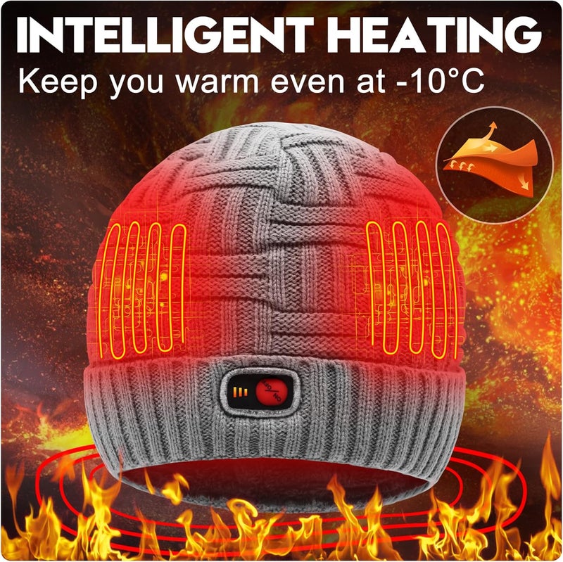 SVPRO Battery Heated Beanie Hat - Rechargeable Warm Winter Cap - Image 5