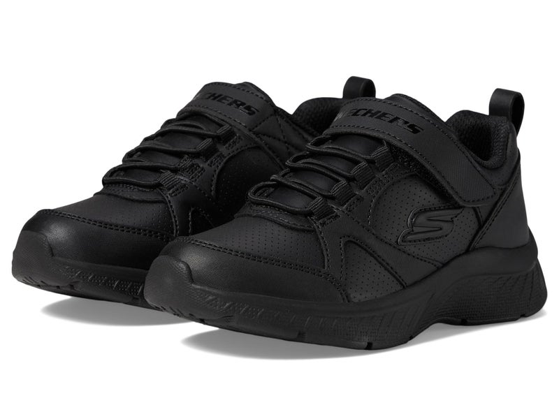 Skechers Girls MICROSPEC Plus Sneaker, Black/Black, 3.5 Big Kid - Image 1