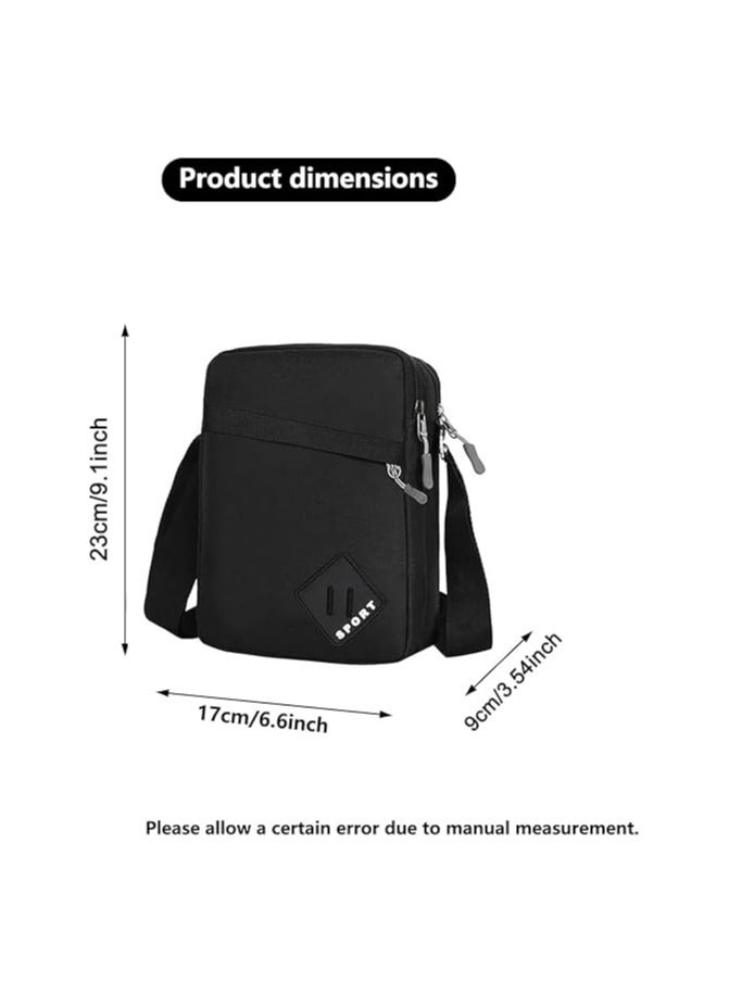 خاجول حقيبة كتف نايلون قابلة للتعديل للرجال، حقيبة صدرية متعددة الاستخدامات بسحاب، حقيبة صدرية عادية - Image 2