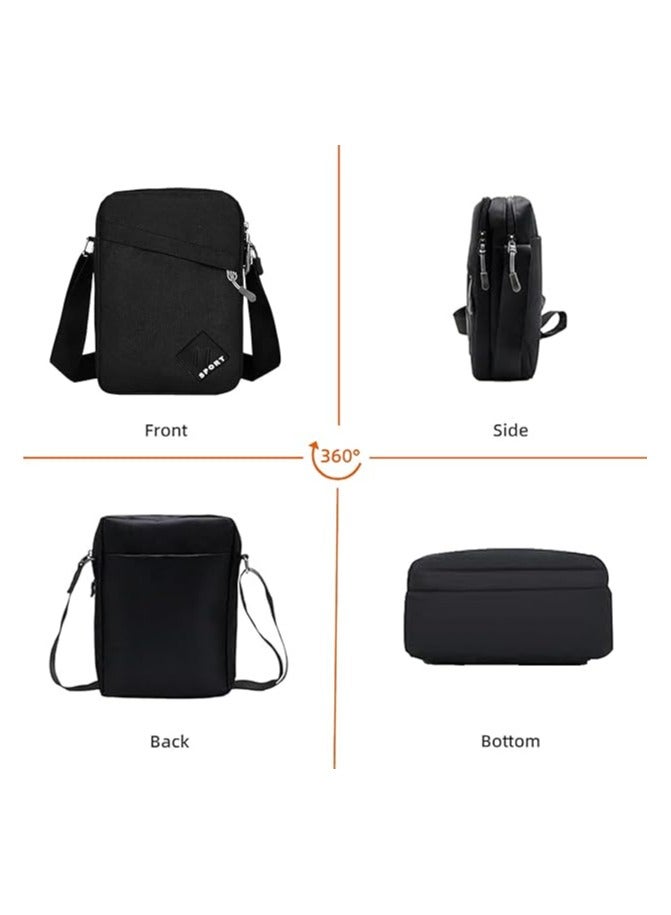 خاجول حقيبة كتف نايلون قابلة للتعديل للرجال، حقيبة صدرية متعددة الاستخدامات بسحاب، حقيبة صدرية عادية - Image 4