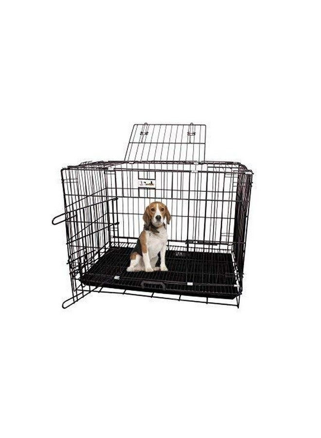 Black Silver Cage/Crate/Kennel With Removable Tray For Dogs/Cats, Folding Metal Cage With Paw Protector Easy To Move With Removable Tray 30 Inch Cage - Image 2