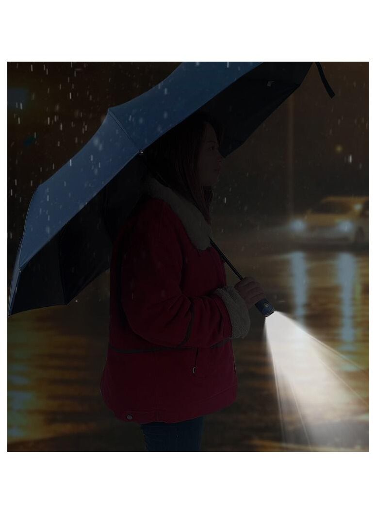 DUNISO Portable Windproof Folding Travel Umbrella With LED Flashlight Anti-UV Sun And Rain Umbrellas For Women And Men - Image 5