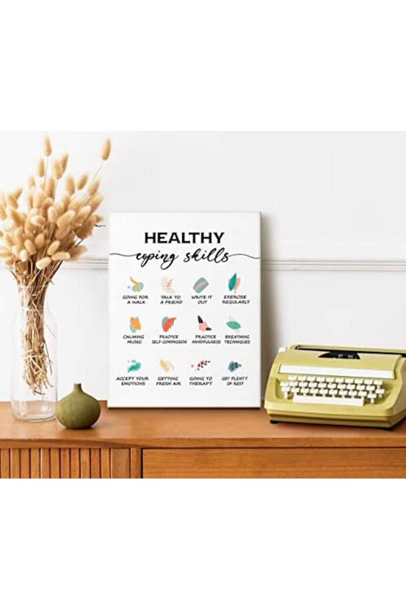WKYAER Coping Skills Canvas Wall Art for Mental Health - Image 4