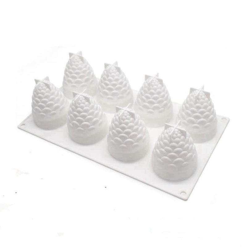 mostsom Silicone Mold Dessert Silicone Cake Mold For Baking Fondant Mould Fruit Shape Sugar Candy Jelly Bakeware Chocolates Mould (Pinecone B_11.68x6.84x3 inch) - Image 5