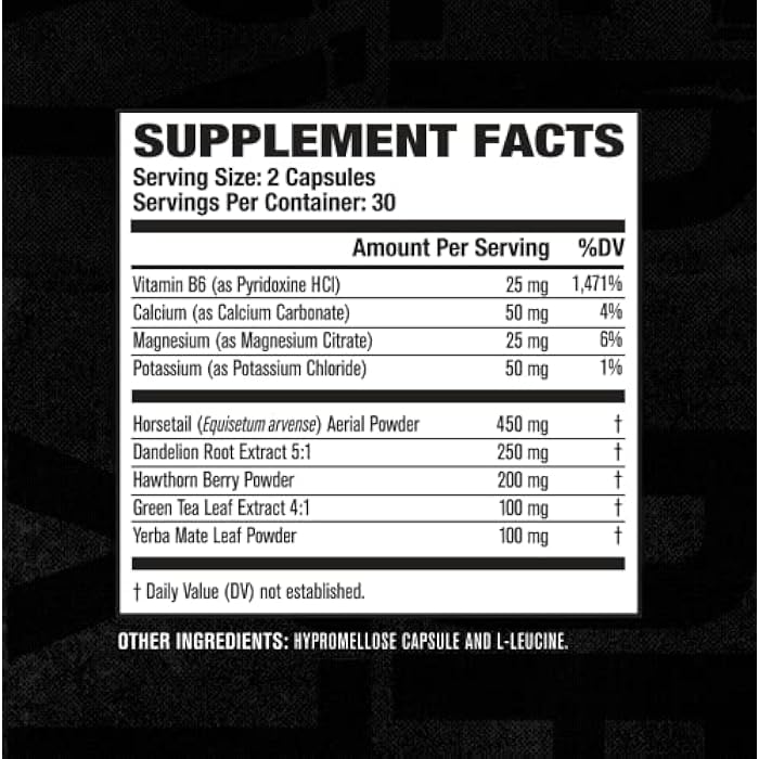 Jacked Factory Dry-XT Diuretic Water Pills - Natural Supplement | Reduces Water Retention & Bloating | Dandelion Root Extract, Potassium, 7 More Powerful Ingredients - 60 Veggie Capsules - Image 5