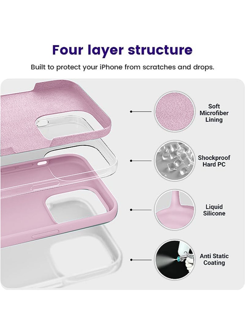 iPhone 15 Pro Max Mobile Case Cover with Soft Liquid Silicone Protection Anti-Scratch Shockproof Accessories Slim Protective Back Cover with Comfortable Hold Touch Feeling and Anti-fingerprint - Image 2