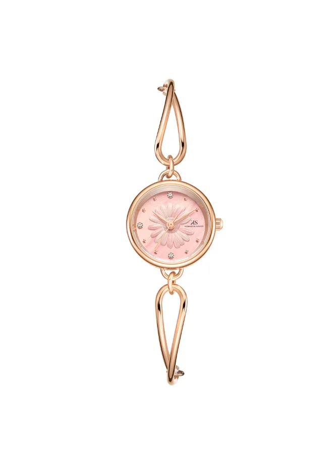 KENNETH SCOTT Kenneth Scott Women's PC21 Movement Watch, Analog Display and Stainless steel Strap - K23505-RBKK, Rose Gold