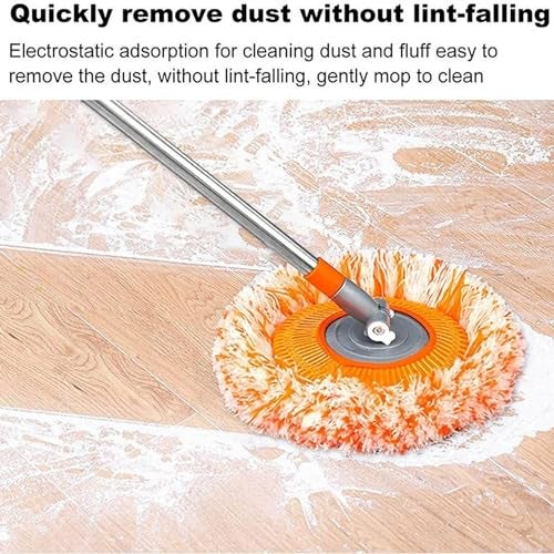 DAYANIDHI 360° Rotatable Adjustable Cleaning Mop with Extendable Handle | Retractable Microfiber Dust Mop or Wet & Dry Floor Ceiling Wall Window Glass | Multifunctional for Wet & Dry Use - Image 4
