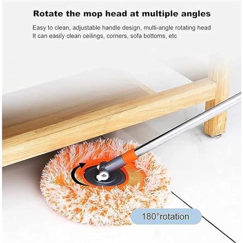 DAYANIDHI 360° Rotatable Adjustable Cleaning Mop with Extendable Handle | Retractable Microfiber Dust Mop or Wet & Dry Floor Ceiling Wall Window Glass | Multifunctional for Wet & Dry Use - Image 5