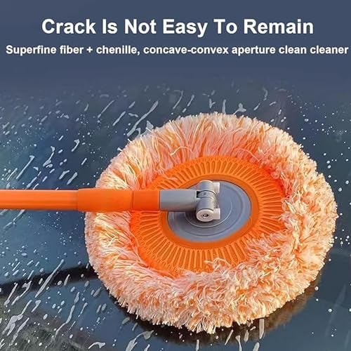 DAYANIDHI 360° Rotatable Adjustable Cleaning Mop with Extendable Handle | Retractable Microfiber Dust Mop or Wet & Dry Floor Ceiling Wall Window Glass | Multifunctional for Wet & Dry Use - Image 3