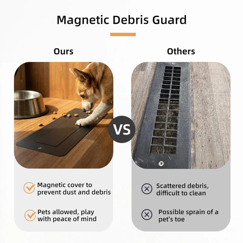RoadAlchemist 2”x10” RV Floor Vent Cover Magnet, Aluminum RV Heater Vent Magnetic Cover, Wood Floor Register Filters, Return Air Wall Vent Covers Replacement, Sound Proof, Noise Cancelling - Image 4