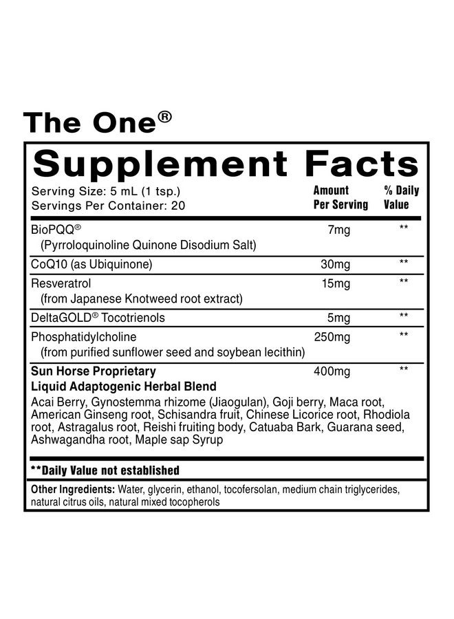Quicksilver Scientific The ONE Mitochondrial Elixir - Mitochondria Supplement to Support Cellular Health with Phosphatidylcholine, Resveratrol, Reishi Mushroom & CoQ10 Liquid (3.38oz / 100ml) - Image 2