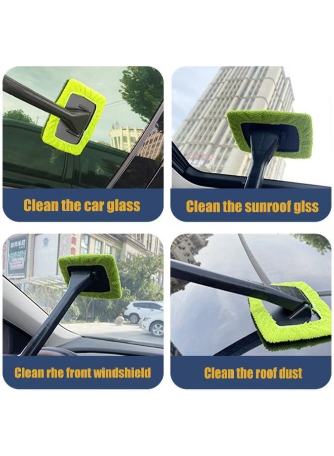 Car handle with window cleaner brush set towel cleaning tool glass cleaning washing tool interior car accessories - Image 3