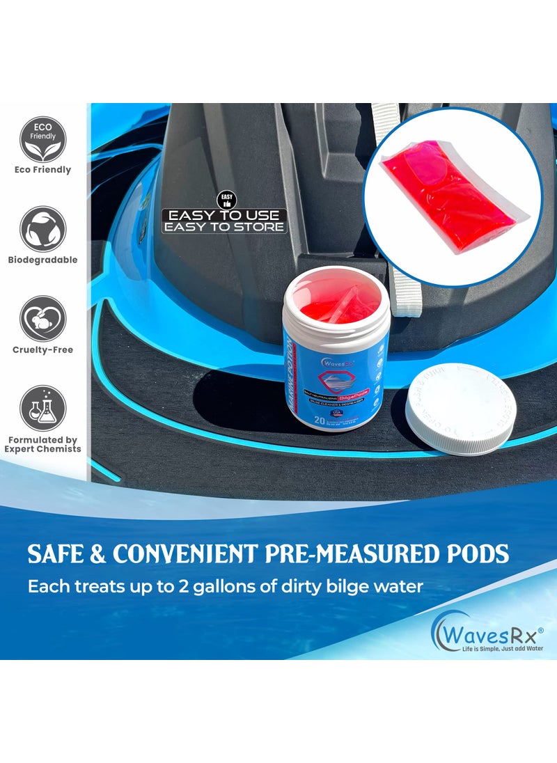 WAVESRX WAVESRX Salt Neutralizing BilgePods Drop & Go Bilge Cleaner & Degreaser for Boats & Jet Skis l Water-Activated Bilge Cleaner for Boats | Removes Salt Away & Mineral Deposits to Prevent Corrosion  - Image 5