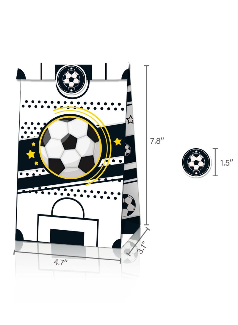 نيمبوت اكياس هدايا ورقية للحفلات، 12 قطعة من اكياس هدايا حفلات كرة القدم، اكياس حلوى، اكياس ورقية للاولاد، لوازم حفلات عيد الميلاد، لوازم حفلات الاطفال، اكياس هدايا واكياس طعام - Image 3