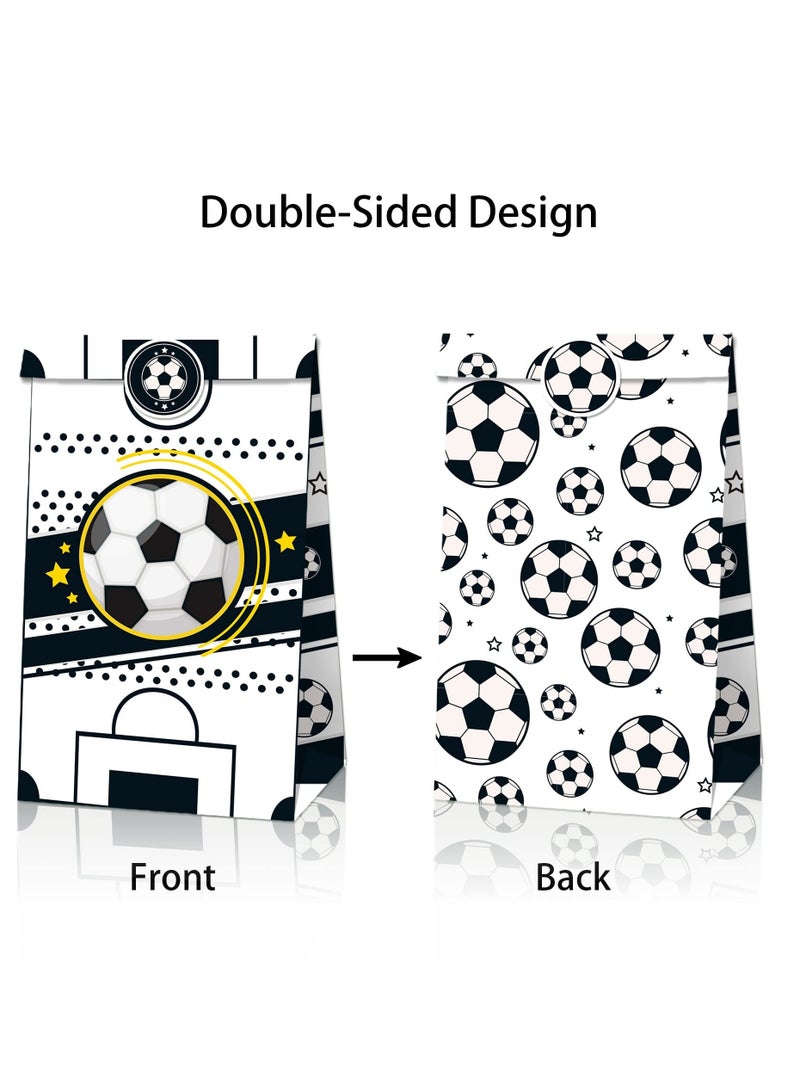 نيمبوت اكياس هدايا ورقية للحفلات، 12 قطعة من اكياس هدايا حفلات كرة القدم، اكياس حلوى، اكياس ورقية للاولاد، لوازم حفلات عيد الميلاد، لوازم حفلات الاطفال، اكياس هدايا واكياس طعام - Image 5