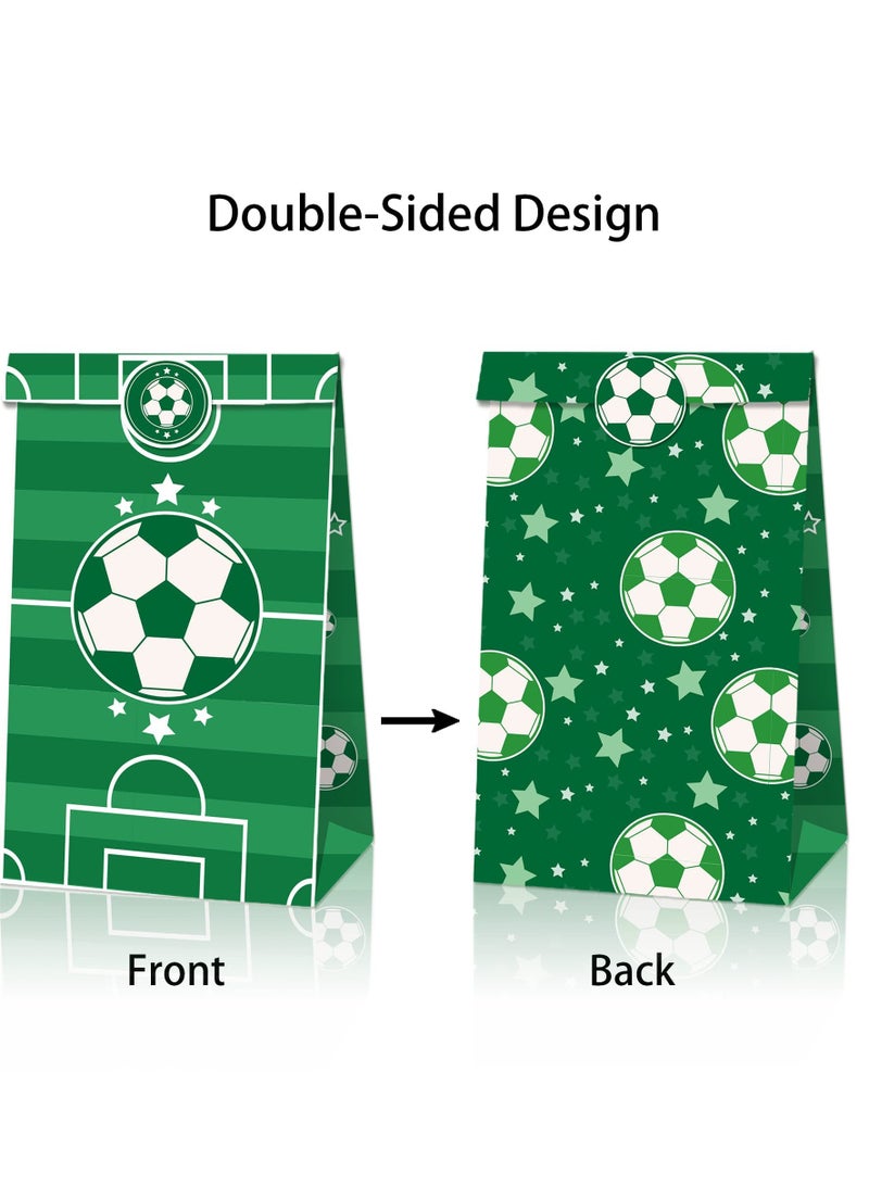 نيمبوت اكياس هدايا ورقية للحفلات، 12 قطعة من اكياس هدايا حفلات كرة القدم، اكياس حلوى، اكياس ورقية للاولاد، لوازم حفلات عيد الميلاد، لوازم حفلات الاطفال، اكياس هدايا واكياس طعام - Image 4