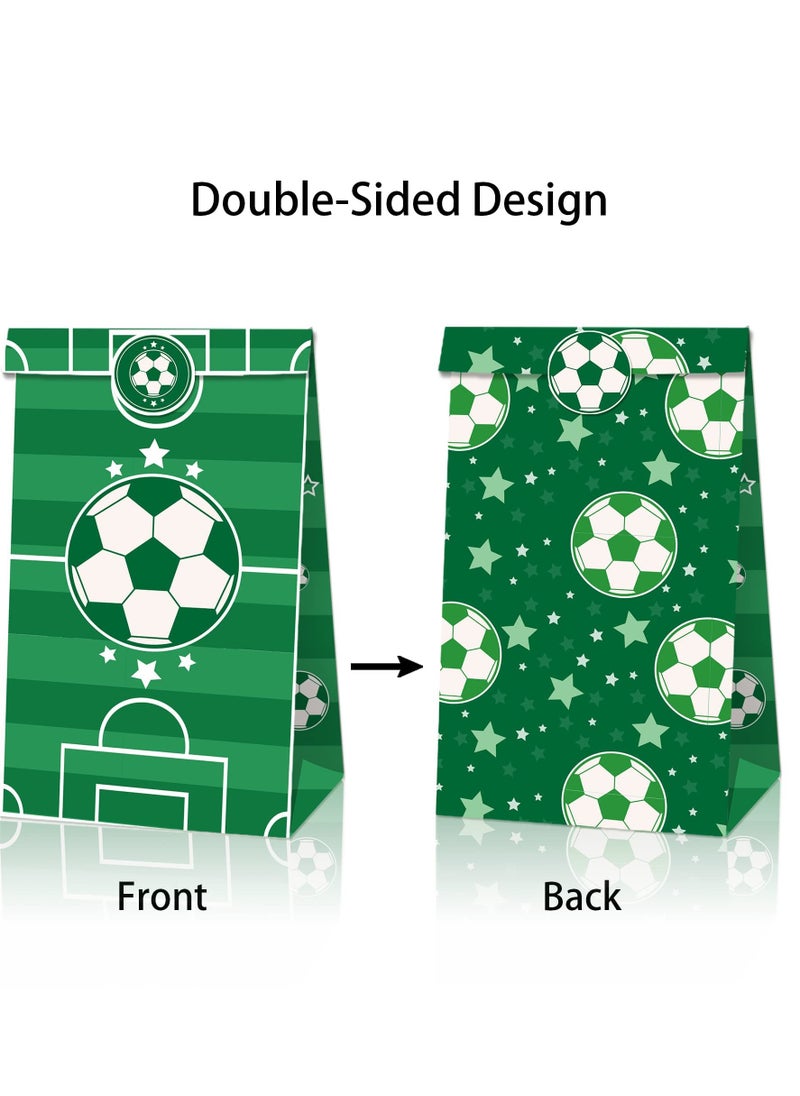 Generic 12 Pcs Paper Party Gift Bags, Soccer Party Favors Set Candy Bags, Collection Paper Bags for Boys Kids Party Favor Supplies Decorations Theme Birthday Party Baby Party supplies Gift Bag Food Bags  - Image 4