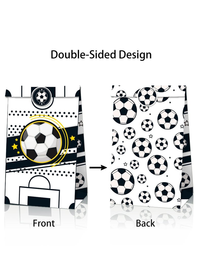 Generic 12 Pcs Paper Party Gift Bags, Soccer Party Favors Set Candy Bags, Collection Paper Bags for Boys Kids Party Favor Supplies Decorations Theme Birthday Party Baby Party supplies Gift Bag Food Bags  - Image 5