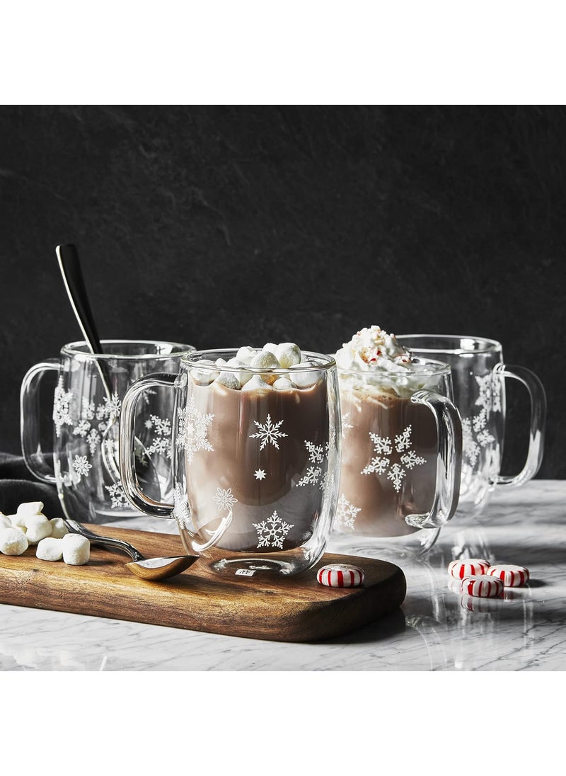 Zwilling ZWILLING Sorrento Plus 4pc 12oz Double Wall Glass Coffee Mug Set  - Image 3