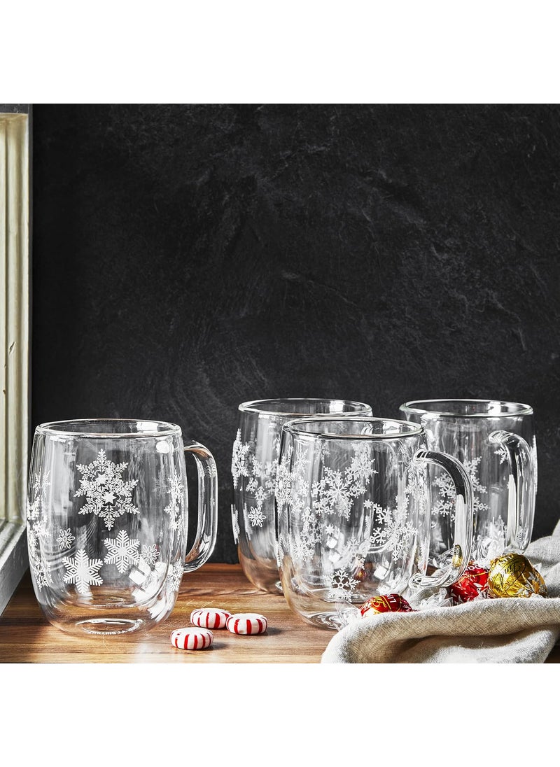 Zwilling ZWILLING Sorrento Plus 4pc 12oz Double Wall Glass Coffee Mug Set  - Image 4