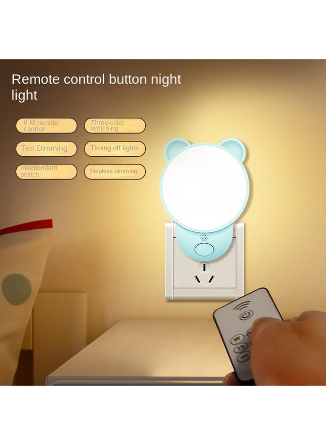 Bluejw Plug-in Led Night Light Bedroom Sleep Lamp Children Sleeping Lamp Baby Feeding Eye Lamp Bedside Lamp - Image 1