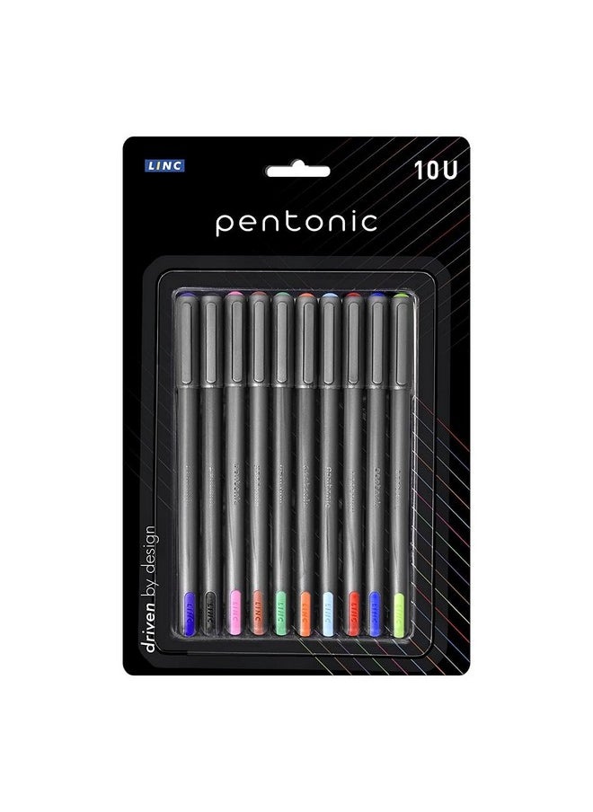 Pentonic Pentonic 0.7 mm Combo Pack of Ball & Gel Pen Set | Multicolor Ink, Pack of 12 & Ball Pen Blister Pack | Multicolor Ink, Pack of 10  - Image 5