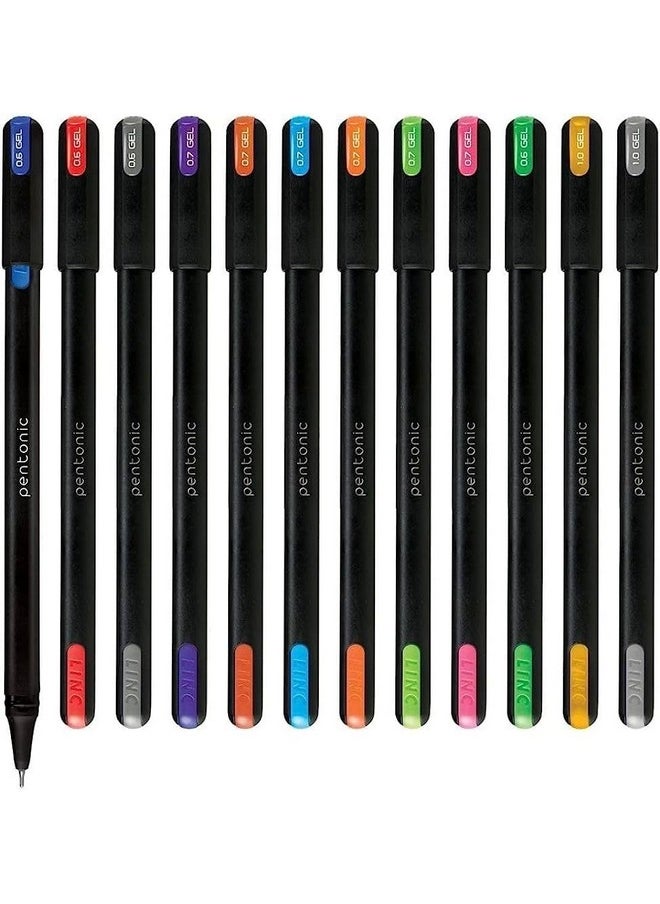 Pentonic Pentonic 0.7 mm Combo Pack of Ball & Gel Pen Set | Multicolor Ink, Pack of 12 & Ball Pen Blister Pack | Multicolor Ink, Pack of 10  - Image 3