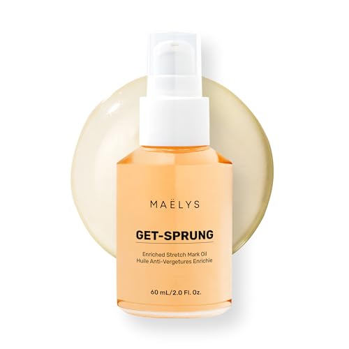 Maelys MAÃ‹LYS GET-SPRUNG Stretch Mark Body Oil - Skincare Formulated with Bisabolol & Sweet White Lupine - Helps Improve the Look of Stretch Marks & Skin Tone - Pregnancy & Postpartum Body Oil (2 Fl Oz) - Image 1