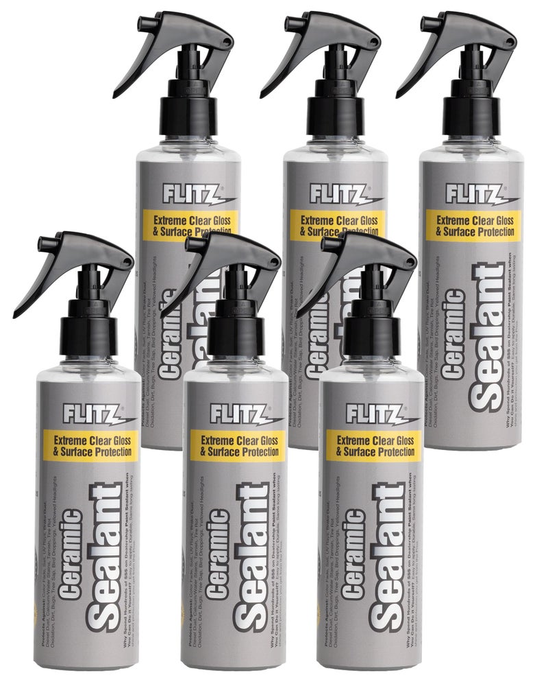 Flitz Ceramic Sealant  8oz Bottle of USAMade Ceramic Coating for Cars Boats Glass  Repels Water Polishes and Protects for 1 Year  Ceramic Car Spray 6 Pack