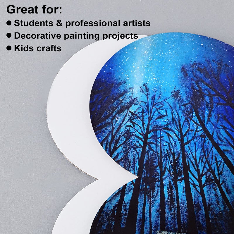 NBEADS 12 Pcs Heart Painting Canvas Panels, 5.9inch Blank Canvas Drawing Boards for Oil & Acrylic Painting Students Artist Hobby Painters and Beginners, 15x15cm - Image 5