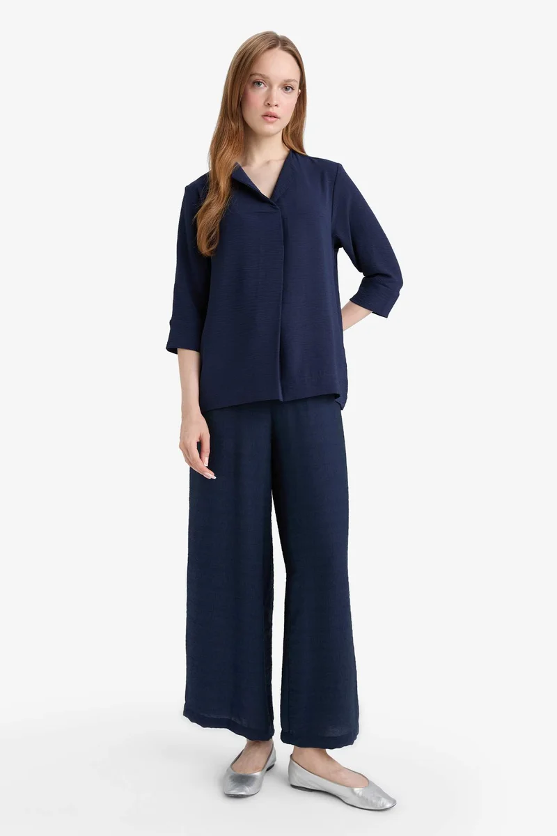 ديفاكتو Relax Fit Wide Leg Capri Pants