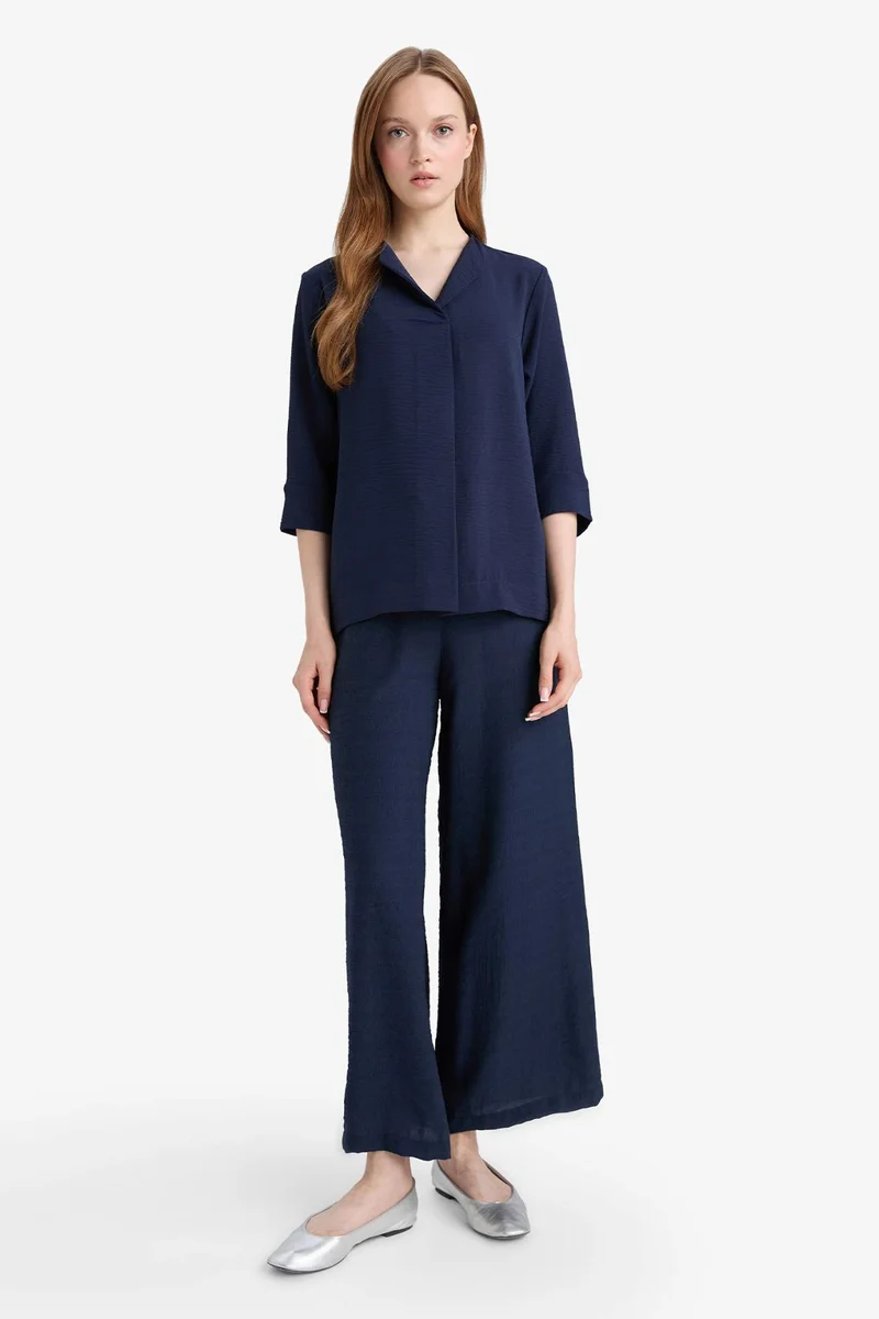 ديفاكتو Relax Fit Wide Leg Capri Pants