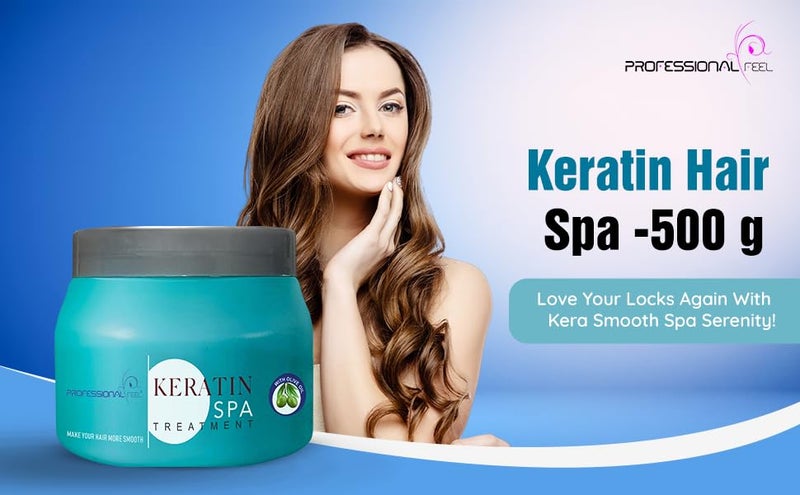 Professional Feel Keratin Hair Spa Treatment, Total Repair Real Hair Spa For More Hair Smooth & Silky (500 Gm) - Image 2